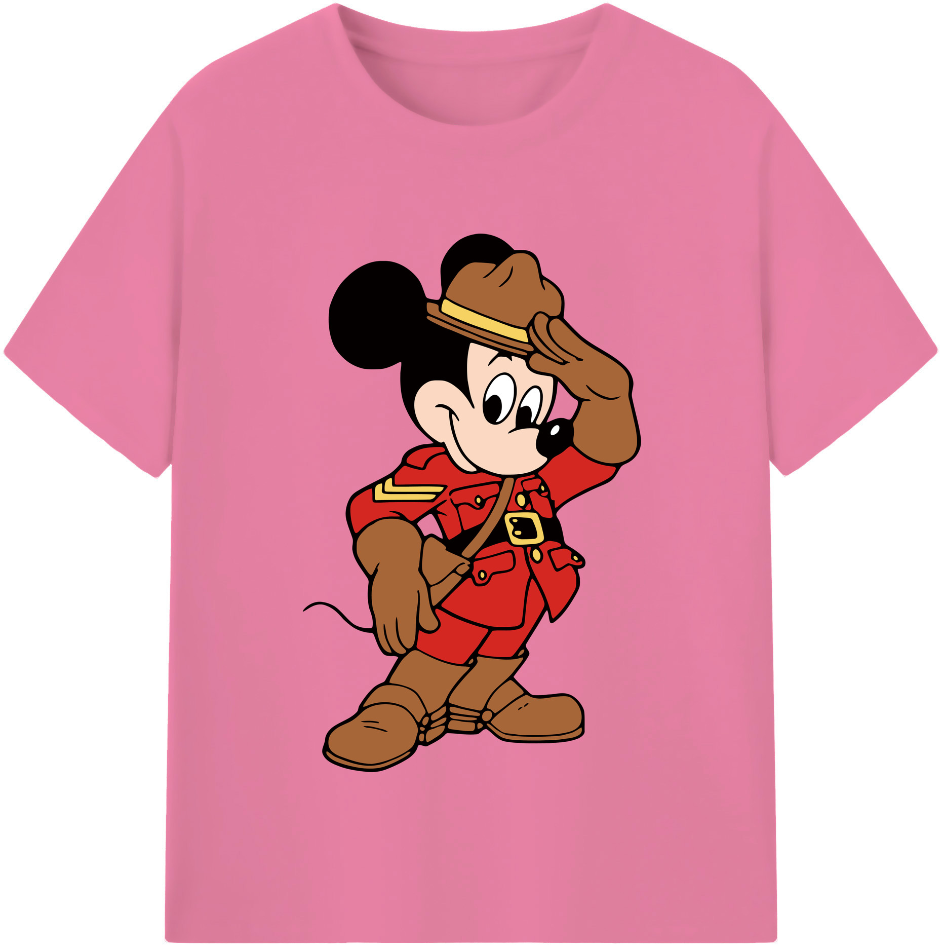（画像用） ミッキーマウス Mickey Mouse 綿100％半袖Tシャツ（フロントプリント）